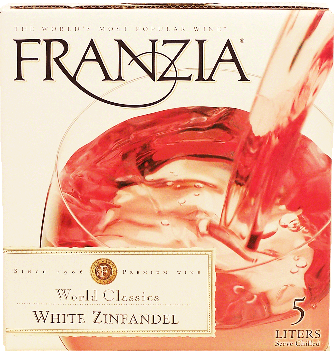 Franzia World Classics white zinfandel of California, 10% alc. by vol. Full-Size Picture